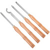 Wood Turning Tools for Lathe 4 PCS Set, Carbide Lathe Tools with Diamond Shape, Round, Square Cutters, Turning Lathe Chisels with Comfortable Grip Handles Lathe Tools for Craft DIY Hobbyists