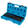 Impact Socket Set 3/8 Inches 26 Piece Impact Sockets, Deep / Standard Socket, 6-Point Sockets, Rugged Construction, Cr-V Socket Set Impact Metric 9mm - 30mm, with a Storage Cage