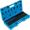 Impact Socket Set 3/8 Inches 26 Piece Impact Sockets, Deep / Standard Socket, 6-Point Sockets, Rugged Construction, Cr-V Socket Set Impact Metric 9mm - 30mm, with a Storage Cage