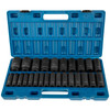 Impact Socket Set 1/2 Inches 26 Piece Impact Sockets, Deep Socket, 6-Point Sockets, Rugged Construction, Cr-V, 1/2 Inches Drive Socket Set Impact Metric 10mm - 36mm, with a Storage Cage