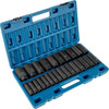 Impact Socket Set 1/2 Inches 26 Piece Impact Sockets, Deep Socket, 6-Point Sockets, Rugged Construction, Cr-V, 1/2 Inches Drive Socket Set Impact Metric 10mm - 36mm, with a Storage Cage