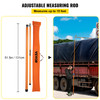 Load Height Measuring Stick, 15' Sturdy Fiberglass Truck Height Stick with Adjustable Pole, Non-conductive Truck Height Measuring Stick with Carrying Bag, Height Stick for Trucks, Car Haulers