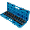 Impact Socket Set 1/2 Inches 26 Piece Impact Sockets, Shallow Socket, 6-Point Sockets, Rugged Construction, CR-M0, 1/2 Inches Drive Socket Set Impact Metric 10mm - 36mm, with a Storage Cage
