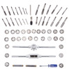 Tap and Die Set, 60 PC Tap Set Metric and Sae with Storage Case, Carbon Steel Internal and External Tap and Die Set Metric and Standard, Used for Create New Threads or Repair Damaged Threads