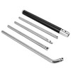 Wood Turning Tools for Lathe 4 PCS Set, Carbide Lathe Tools with Diamond Shape, Round, Square Cutters Replaceable Turning Lathe Chisels with a Grip Handle Lathe Tools for Craft DIY Hobbyists
