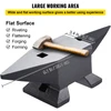 Blacksmith Anvil Steel Round Horn Anvil 22lb 10kg 2 Holes for Metal Work