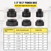 Hydraulic Hole Punch Knockout Set Knockout Kit 6 Dies 1/2" to 2" 98KN