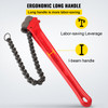 36" Pipe Chain Wrench, Steel Ratcheting Wrench 30" Chain 7.5" Capacity