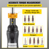 Torque Screwdriver, 1/4" Drive Screwdriver Torque Wrench, Torque Screwdriver Electrician 10-50 in/lbs Torque Range Accurate to n5%, 1/4 to 1/2 Conversion Head with Bits & Case