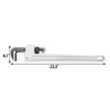 Pipe Wrench 24in. Aluminum Straight Pipe Wrench Heat Treated Jaw 3 In. Capacity
