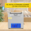 Professional Ultrasonic Cleaner 10L/2.5 Gal, Easy to Use with Digital Timer & Heater, Stainless Steel Industrial Machine for Jewelry Dentures Small Parts, 110V, FCC/CE/RoHS Certified