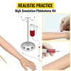 Intravenous Practice Arm Kit Made of PVC, Latex Material Phlebotomy Arm with Infusion Stand, Practice Arm for Phlebotomy with a Storage Handbag, IV Practice Arm Kit for Venipuncture Practice