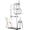 Lab Glassware Kit 500ML Distillation Apparatus with Condenser Pipe Flask Oil Essential Distillation Glass Distilling for Pure Water(500ML, 24, 40)