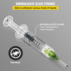 100 PCS Borosilicate Glass Luer Lock Syringe, 1mL, Reusable Glass Syringes with 14 Ga Blunt Tip Needles, for Lab, Vet, Art, Craft, Thick Liquids, Oil, Gel, Glue, Ink, Non Hypodermic