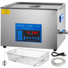 22L Ultrasonic Cleaner 28/40khz Dual Frequency Ultrasonic Cleaner 304 Stainless Steel with Heater Timer for Jewelry Watch Glasses Parts Cleaning