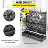 Drying Rack for Lab 90 Pegs Lab Glassware Rack Steel Wire Glassware Drying Rack Wall-Mount/Free-Standing Detachable Pegs Lab Glass Drying Rack Black Cleaning Frame for School Laboratory Utensils