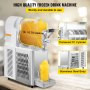 Commercial Slushy Machine, 3L Single Bowl Slush Drink Maker, 330W Frozen Drink Machine with Temperature Preservation, Stainless Steel Home Slush Frozen Drink Machine Automatic Clean, White