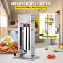 Manual Sausage Stuffer Maker 7L Capacity Two Speed Vertical Meat Filler Stainless Steel with 5 Stuffing Nozzles, Commercial and Home Use