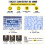 110V Countertop Ice Maker 70LB/24H, 350W Automatic Portable Ice Machine with 11LB Storage, 36Pcs per Tray, Auto Operation, Blue Light, Include Water Filter, Drain Pipe, Scoop