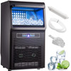 110V Countertop Ice Maker 70LB/24H, 350W Automatic Portable Ice Machine with 11LB Storage, 36Pcs per Tray, Auto Operation, Blue Light, Include Water Filter, Drain Pipe, Scoop