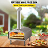 Wood Fired Oven 12",Outdoor Pizza Oven with Foldable Legs,Stainless Steel Pizza Maker 932? Max Temperature,Wood Pellets Burning Pizza Oven with Accessories for Outside,Garden,Courtyard Cooking.