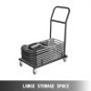 Folding Chair Cart Dolly for 36 Folding Chairs Black L-Shaped Steel Chair Cart