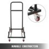 Folding Chair Cart Dolly for 36 Folding Chairs Black L-Shaped Steel Chair Cart