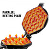 Commercial Bubble Waffle Maker, 1400W Egg Bubble Puff Iron w/ 180Ã¸ Rotatable 2 Pans & Wooden Handles, Stainless Steel Baker w/ Non-Stick Teflon Coating, 50-250?/122-482? Adjustable