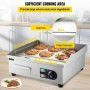 22" Commercial Electric Griddle,Electric Countertop Flat Top Griddle 110V 1600W,Non-Stick Restaurant Teppanyaki Stainless Steel Grill ,Adjustable Temperature Control 122Ã¸F-572Ã¸F.