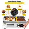 22" Commercial Electric Griddle,Electric Countertop Flat Top Griddle 110V 1600W,Non-Stick Restaurant Teppanyaki Stainless Steel Grill ,Adjustable Temperature Control 122øF-572øF.