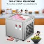 Commercial Rolled Ice Cream Machine, Stir-Fried Ice Cream Roll Machine with Single Square Pan, Stainless Steel Stir-Fried Ice Cream Roll Maker, Yogurt Cream Machine for Bars CafÂ‚s Dessert Shops