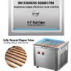 Commercial Rolled Ice Cream Machine, Stir-Fried Ice Cream Roll Machine with Single Square Pan, Stainless Steel Stir-Fried Ice Cream Roll Maker, Yogurt Cream Machine for Bars Cafs Dessert Shops