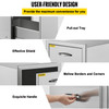 Pull Out Trash Drawer 13.6Wx26Hx19.3D Inch Lower Sliding Rails Stainless Steel Roll Out Trash Bin Pull Out Tray Outdoor Kitchen Trash Drawer with Handle for BBQ Island Grill Station