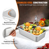 Hotel Pan Full Size 6-Inch, Steam Table Pan 6 Pack, 22 Gauge/0.8mm Thick Stainless Steel Full Size Hotel Pan Anti Jam Steam Table Pan