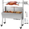 132 lbs/60KG 110V 132 lbs/60KG Rotisserie Grill Roaster BBQ Pig Lamb Stainless Steel, 132 lbs/60KG