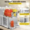 Commercial Slushy Machine, 3LX2 Tank Slush Drink Maker, 340W Frozen Drink Machine with Temperature Preservation, Stainless Steel Home Slush Frozen Drink Machine with Automatic Clean, White