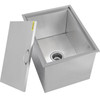 Drop in Ice Chest 22''L x 17''W x 12''H with Cover 304 Stainless Steel Drop in Cooler Included Drain-pipe and Drain Plug Drop in Ice Bin for Cold Wine Beer