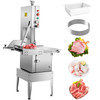 110V Bone Saw Machine 30.3x27.4-Inch Workbench, 1500W Electric Frozen Meat Cutter Saw Wheel ?300mm, Meat Bandsaw Cutting Thickness 0-250 mm, High Speed 19m/s Great for Cutting Pig's Hoof Beef