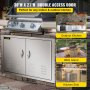 30W x 21H Inch Double Door with Vents BBQ Access Door Stainless Steel Outdoor Kitchen Doors for BBQ Island
