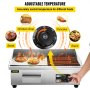 22" Commercial Electric Griddle, 1600W Electric Flat Top Grill, Half Grooved Teppanyaki Grill, Stainless Steel Electric Countertop Griddle w/Drip Hole, 122Ã¸F-572Ã¸F Electric Griddle for Kitchen.