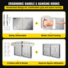 BBQ Island Door 36 x 21 Beveled Frame Vented Double Access Door Stainless Stainless Steel for Outdoor Kitchen