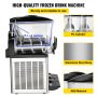 Commercial Slushy Machine, 3x15L Tank Commercial Margarita Maker, 1200W Stainless Steel Frozen Drink Machine, Temperature Adjustment 26.6°F to 28.4°F, Perfect for Restaurants Cafes Bars