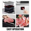 Meat Cutting Machine Commercial 7 mm Cut Thickness Cutter Meat Machine 331lbs/H Commercial Electric Meat Slicing 850W Meat Cutter Machine Stainless Steel Electric Meat Cutter with Crank Handle