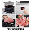 Meat Cutting Machine Commercial 5 mm Cut Thickness Cutter Meat Machine 331lbs/H Commercial Electric Meat Slicing 850W Meat Cutter Machine Stainless Steel Electric Meat Cutter with Crank Handle