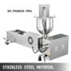 110V Commercial Automatic Donut Making Machine, Single Row Auto Doughnut Maker, 7L Hopper Donut Maker with 3 Sizes Molds, Doughnut Fryer, 304 Stainless Steel Auto Donut