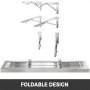 Concession Shelf 48L x 12W Inch Stainless Steel Drop Down Folding Serving Food Shelf Stand Serving for Concession Trailer Serving Window
