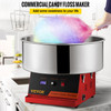 Electric Cotton Candy Machine, 19.7-inch Cotton Candy Maker, 1050W Candy Floss Maker, Red Commercial Cotton Candy Machine with Stainless Steel Bowl and Sugar Scoop, Perfect for Family Party