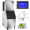 Commercial Ice Maker Machine, 110V 550LBS/24H 350LBS Large Storage Ice Machine, ETL Approved, Advanced LCD Panel, SECOP Compressor, Air Cooled, Quiet Operation, Include Scoop & Water Filter