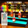 LED Lighted Liquor Bottle Display Shelf, 30-inch LED Bar Shelves for Liquor, 2-Step Lighted Liquor Bottle Shelf for Home/Commercial Bar, Acrylic Lighted Bottle Display with Remote & App Control