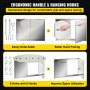 Double BBQ Access Door, 33''Wx23''H Outdoor Kitchen Doors, Double Wall Construction Outdoor Cabinets with Hooks, Brushed 304 Stainless Steel BBQ Door, for BBQ Island Grill Station